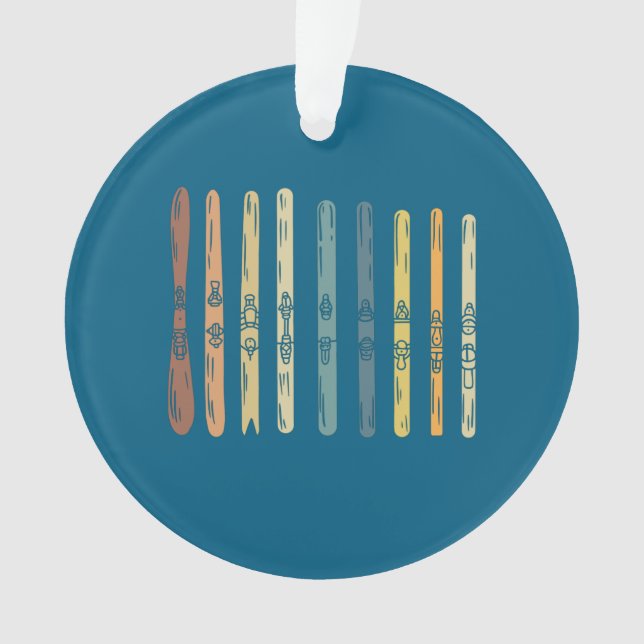 Adorno Regalo de tablas de esquí (Anverso)