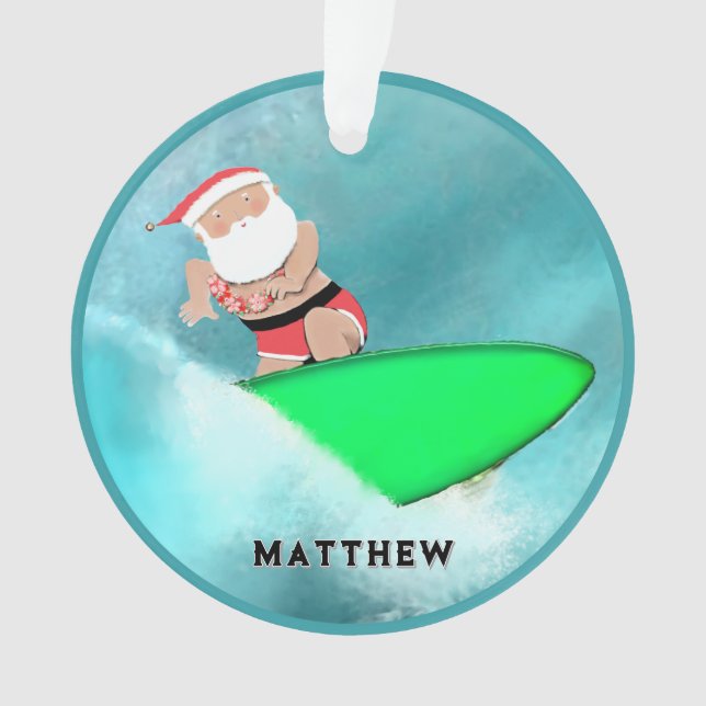 Adorno Regalo de vacaciones de surf en Hawaii (Anverso)
