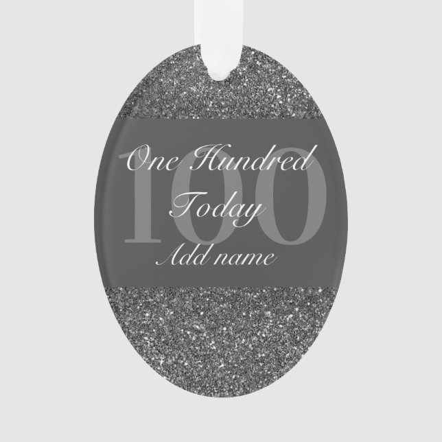 Adorno Regalo especial personalizado de cumpleaños 100 (Anverso)