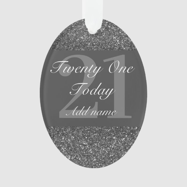 Adorno Regalo especial personalizado de cumpleaños 21 (Anverso)