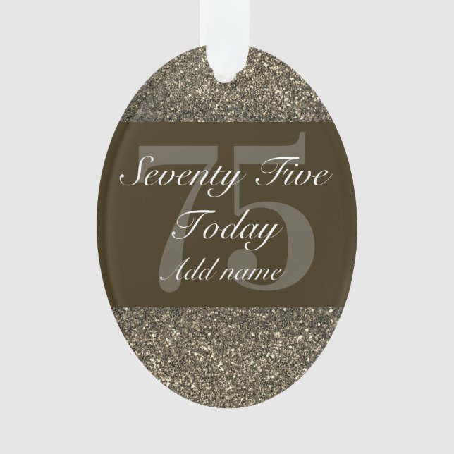 Adorno Regalo especial personalizado de cumpleaños 75 (Anverso)