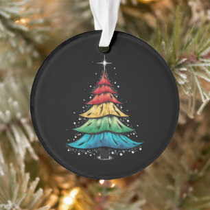 Adorno Regalos de árbol de navidad gay con la bandera arc