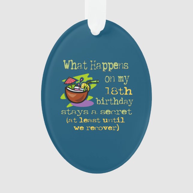 Adorno Regalos de fiesta de cumpleaños número 18 (Anverso)