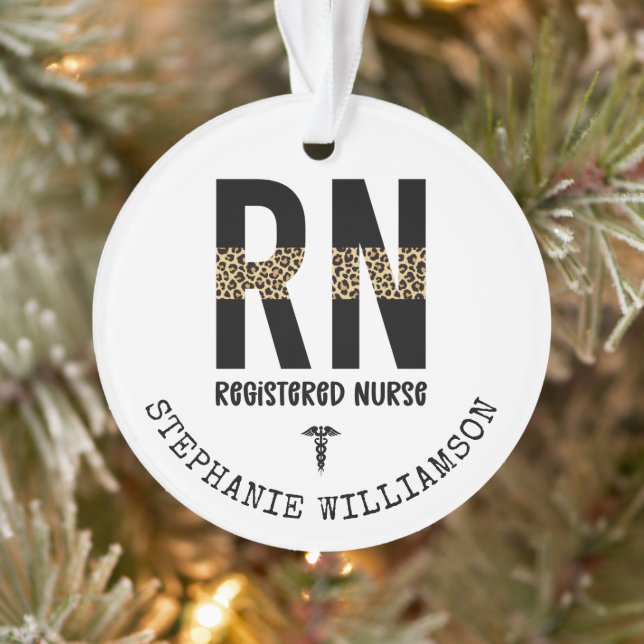 Adorno Regalos de graduación de enfermeras de RN registra (Árbol)