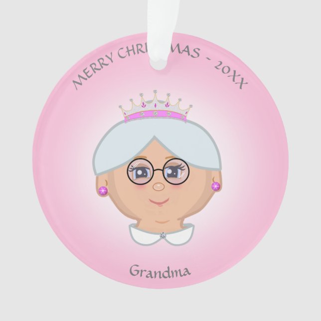 Adorno Reina abuela, mamá, tía, profesora, enfermera rosa (Anverso)