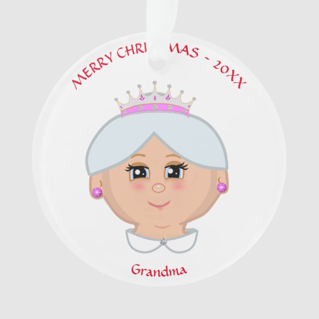 Adorno Reina de navidades para mamá, tía, abuela, profeso (Anverso)