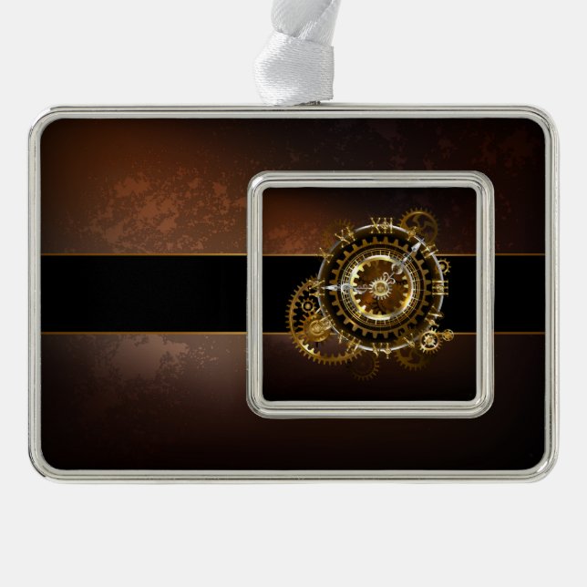 Adorno Reloj de vapor con engranajes antiguos (Anverso)