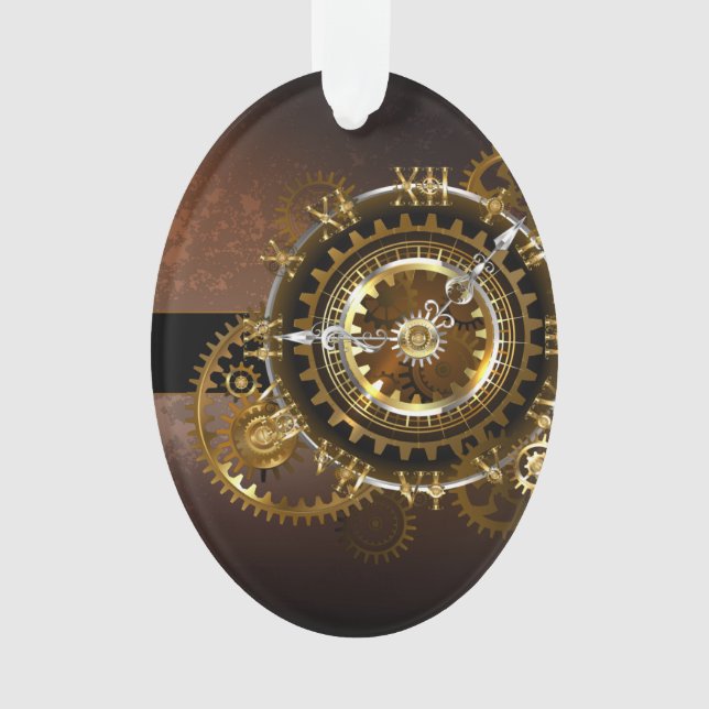 Adorno Reloj de vapor con engranajes antiguos (Anverso)