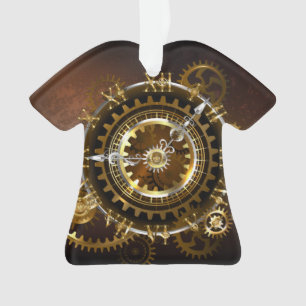 Adorno Reloj steampunk con engranajes antiguos