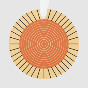 Adorno Resplandor solar geométrico moderno - mandarina