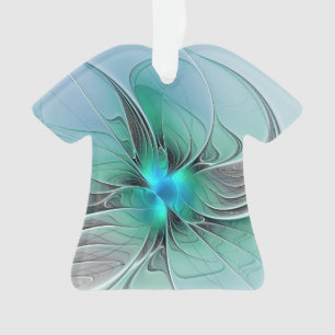 Adorno Resumen Con Arte Fractal Azul Y Moderno