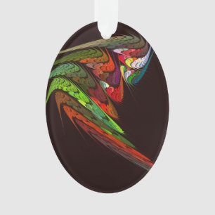 Adorno Resumen de Chameleon Oval de arte acrílico