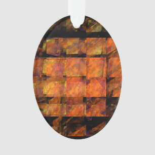 Adorno Resumen de la pared Oval de arte acrílico