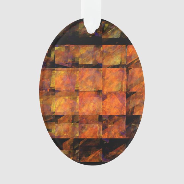 Adorno Resumen de la pared Oval de arte acrílico (Anverso)