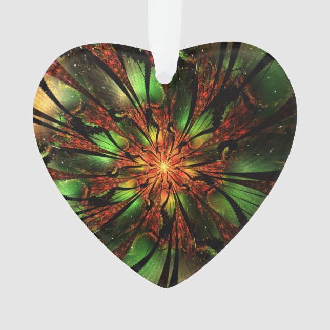 Adorno Resumen del diseño de flor fractal. (Anverso)