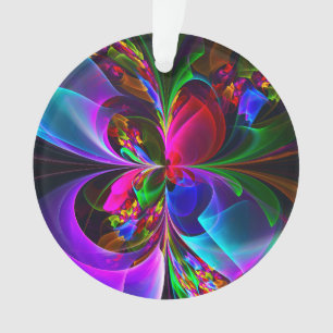 Adorno Resumen floral moderno Patrón azul rojo del arte #