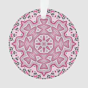 Adorno Resumen mosaico moderno kaleidoscópico mandala red