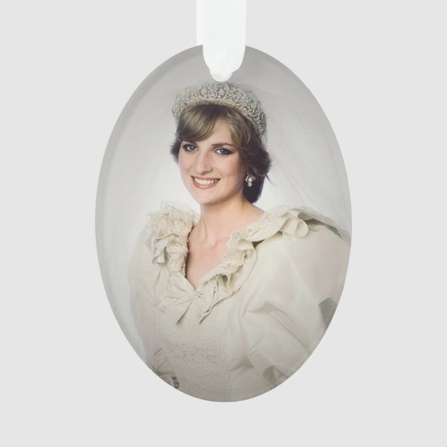 Adorno Retrato de la princesa Diana boda estilizado (Anverso)