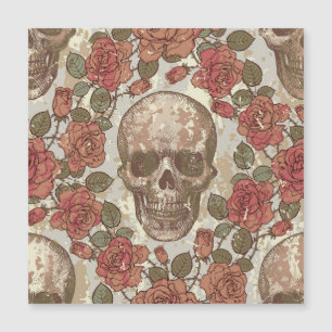 Adorno Retro Calaveras y Rosas