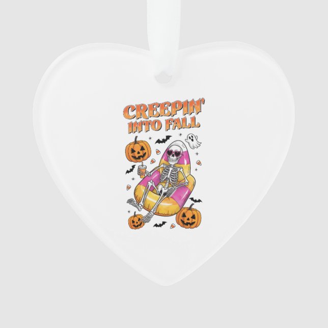 Adorno Retro Creepin into Fall Halloween (Anverso)