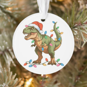 Adorno Rex de Navidad Tiranosaurio Dinosaurio Navideño Di