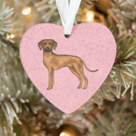 Adorno Rhodesian Ridgeback Marrón León Africano Perro Ros