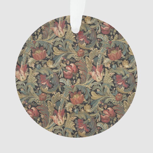 Adorno Rich Floral Tapestry Brocade Antiguo Clásico (Anverso)