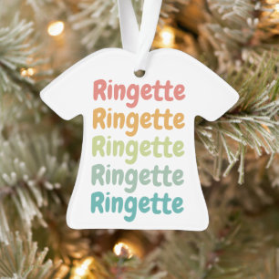 Adorno Ringette Cute Retro Ringette Player Personalizado