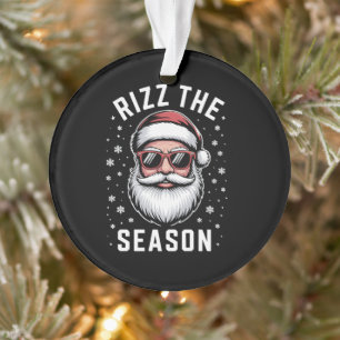 Adorno Rizz la Temporada Tonto Navidad Divertido Santa