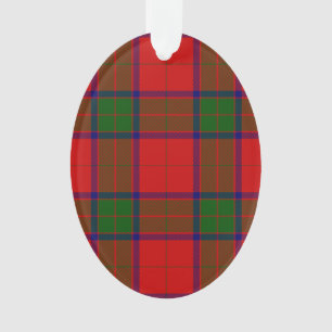 Adorno Robertson tartan platillo rojo
