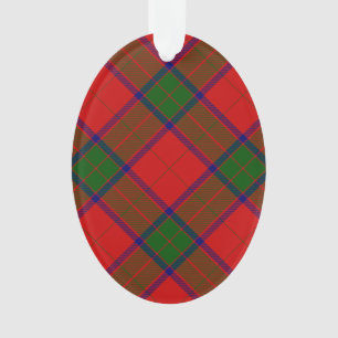 Adorno Robertson tartan platillo rojo