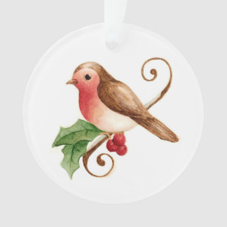Adorno Robin con Holly Ornament