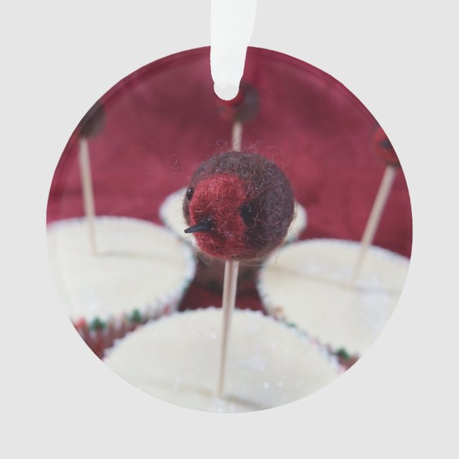 Adorno Robin Cupcakes Ornament (Anverso)