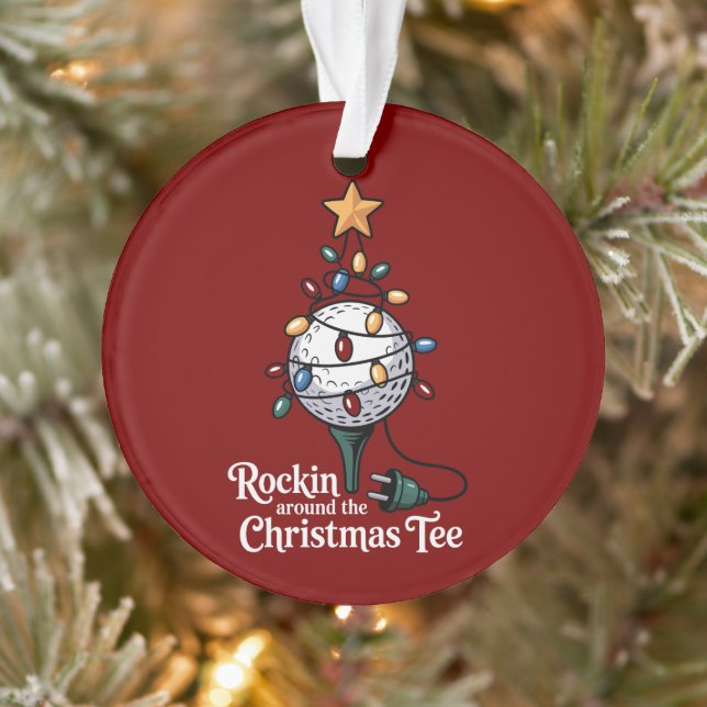 Adorno Rockin Around The Christmas Tee Funny Golf Xmas (Árbol)