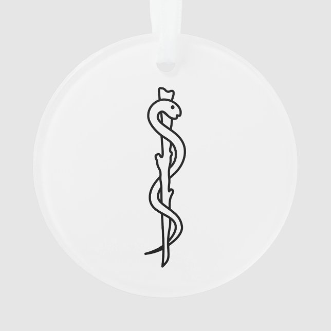 Adorno Rod de Asclepius (Reverso)