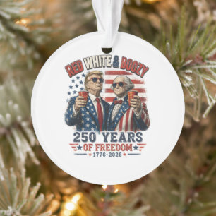 Adorno Rojo Blanco Borracho Trump George Washington 250
