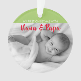 Adorno Rojo| Mi primera Navidad con Nana y papá|Foto