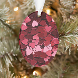 Adorno Romantic Red & Pink Heart Confetti Valentine's Day