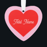 Adorno Romántico del corazón rojo Pastel Rosa Personaliza<br><div class="desc">Sencillo corazón rojo cálido sobre fondo rosa pastel. Idea de decoración de diseño gráfico. Forma estética comúnmente utilizada para representar amor,  apoyo,  lazos estrechos,  amistad y admiración.</div>