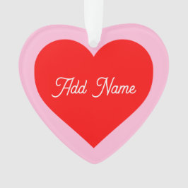 Adorno Romántico del corazón rojo Pastel Rosa Personaliza