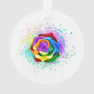Adorno Rosa arcoiris colorido