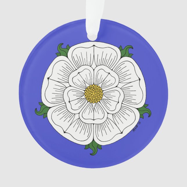 Adorno Rosa Blanca de York (Anverso)