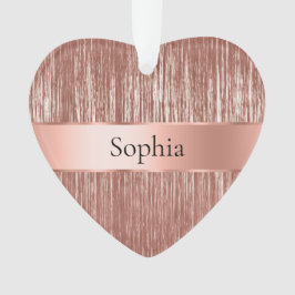 Adorno Rosa de moda Gold Glam Tinsel Stripes Navidades