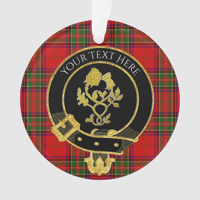 Adorno Rosa del clan escocés Thistle Tartan Ornament (Anverso)