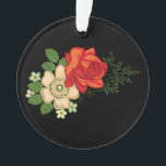 Adorno Rosa roja y fondo negro marrón<br><div class="desc">Hermoso y colorido ramo de flores,  rosa roja y margaritas blancas sobre fondo negro.</div>