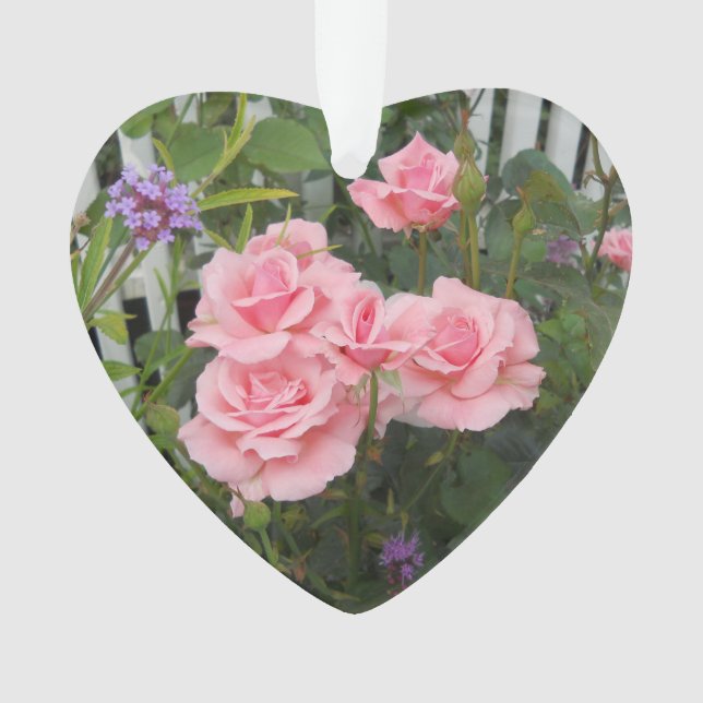 Adorno Rosas rosadas acrílicas (Anverso)