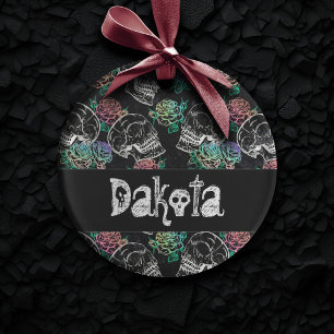 Adorno Rosas Skulls y Ombre Glam Pastel Grunge gótico