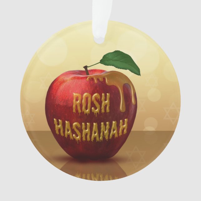 Adorno Rosh Hashanah Año Nuevo judío Miel Apple (Anverso)