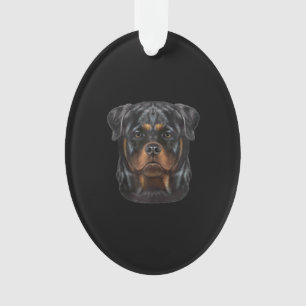 Adorno Rottweiler Dog Face Zip Hoodie