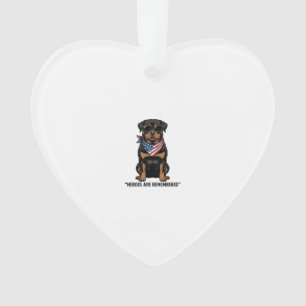Adorno Rottweiler Patriótico Perro Héroe Diseño Vintage_1